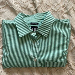GAP Green Striped Button Down